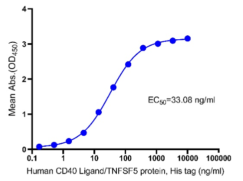 CD40 Ligand/TNFSF5 His Tag Protein, Human