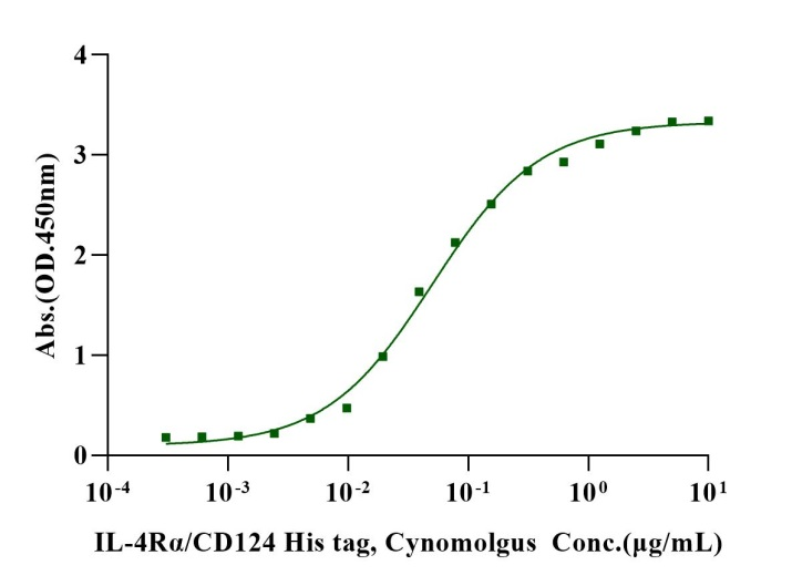 IL-4R alpha/CD124 His Tag Protein, Cynomolgus