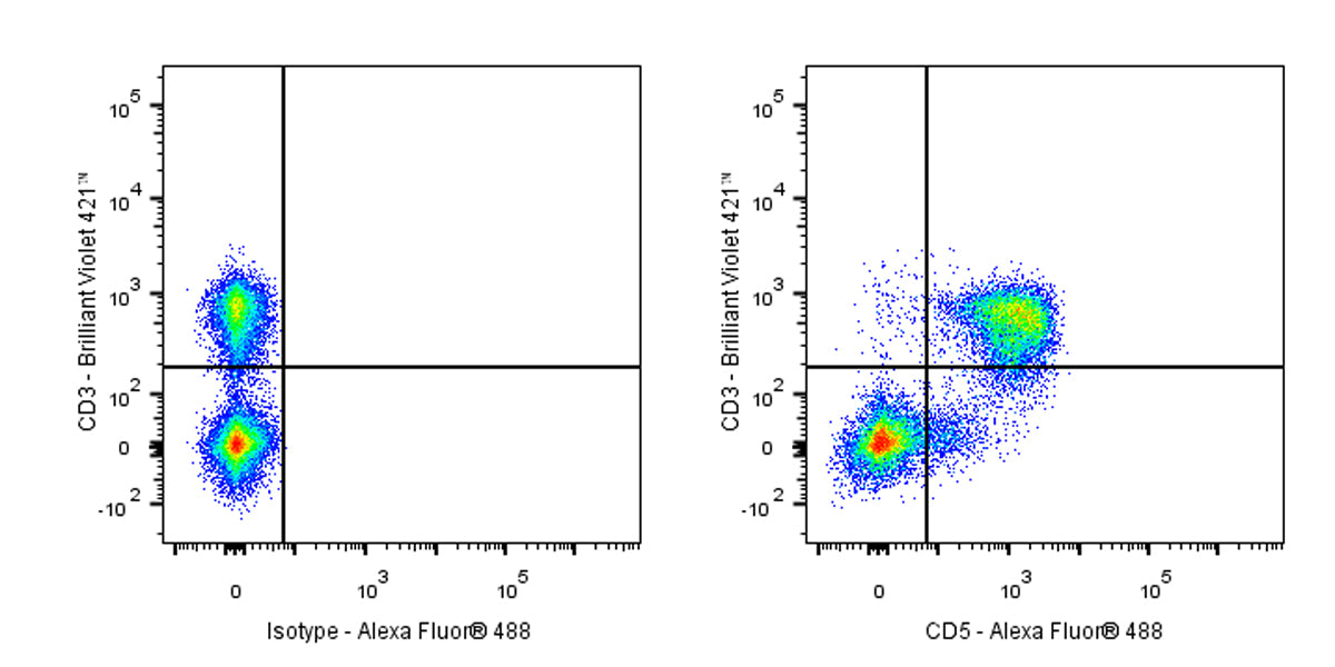 Alexa Fluor® 488 Rat Anti-Mouse CD5 Antibody (53-7.3)