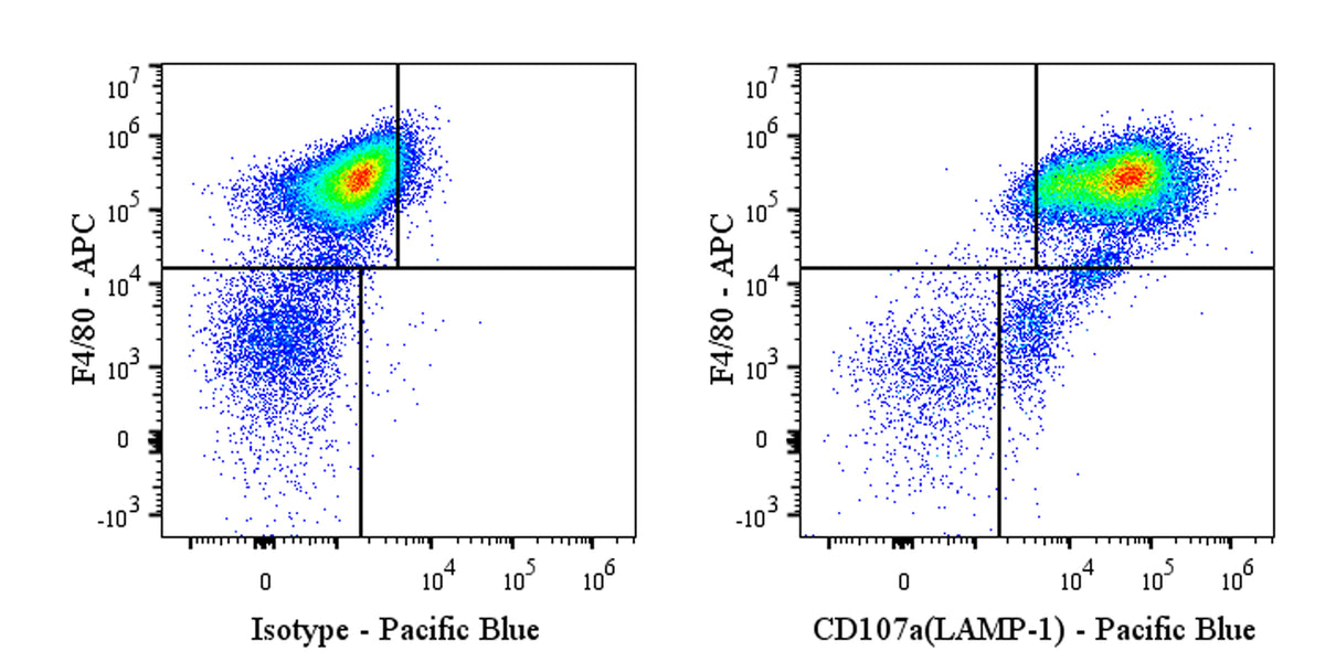 Pacific Blue Rat Anti-Mouse CD107a Antibody (S-R668)