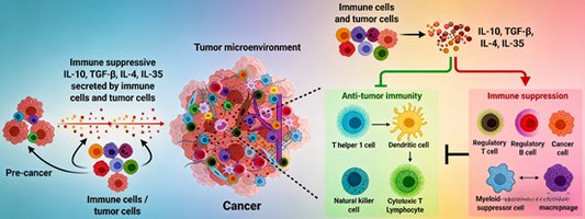 What is the regulatory mechanism of IL-4 and its receptor in tumor immune evasion?