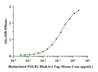 Biotinylated FOLR1 His&Avi Tag Protein, Mouse