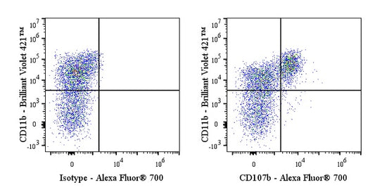 Alexa Fluor® 700 Rat Anti-Mouse CD107b (Mac-3) Antibody (M3/84)