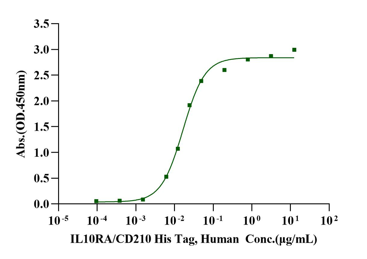 IL-10 R alpha/CD210 His Tag Protein, Human