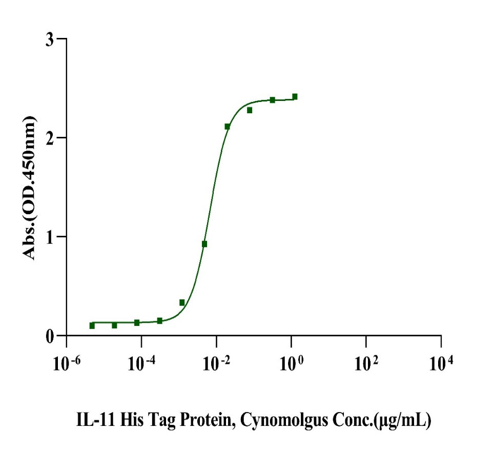 IL-11 His Tag Protein, Cynomolgus
