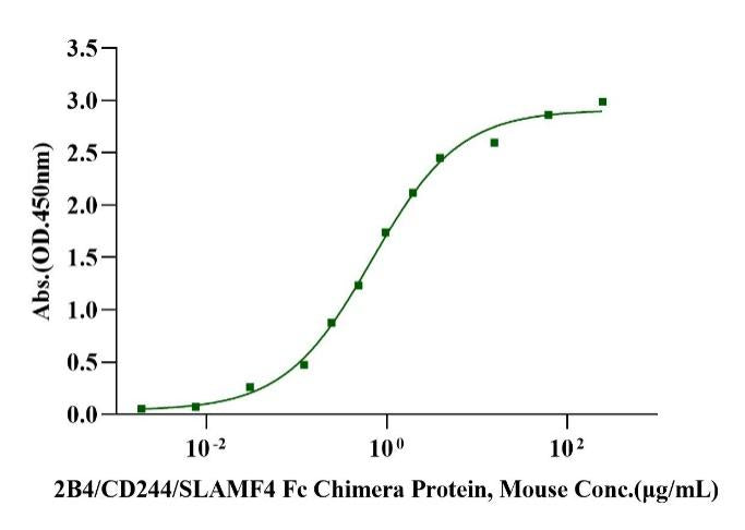 2B4/CD244/SLAMF4 Fc Chimera Protein, Mouse