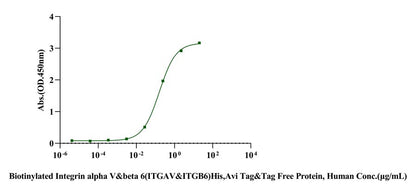 Biotinylated Integrin alpha V&beta 6(ITGAV&ITGB6) His,Avi Tag&Tag Free Protein, Human