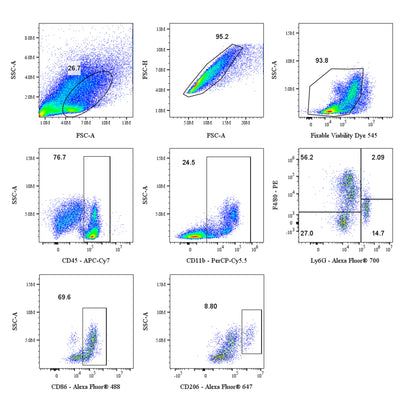 Mouse MacroPhage Panel Kit (CD45/CD11b/F4/80/Ly6G/CD206/CD86)