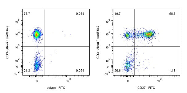 FITC Mouse Anti-Human CD27 Antibody (S-568-1)
