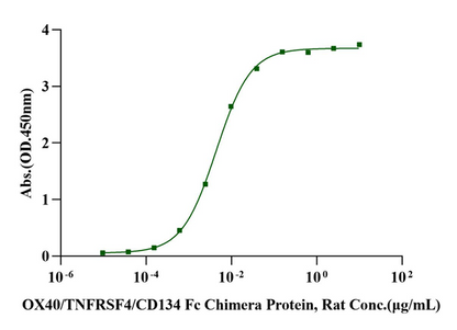 OX40/TNFRSF4/CD134 Fc Chimera Protein, Rat
