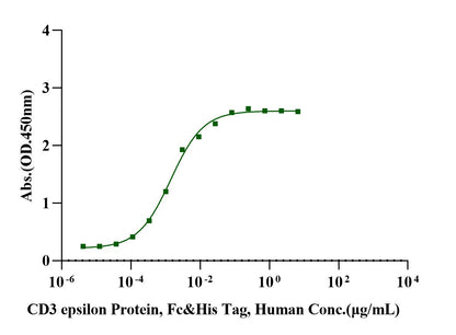CD3 epsilon Fc&His Tag Protein, Human
