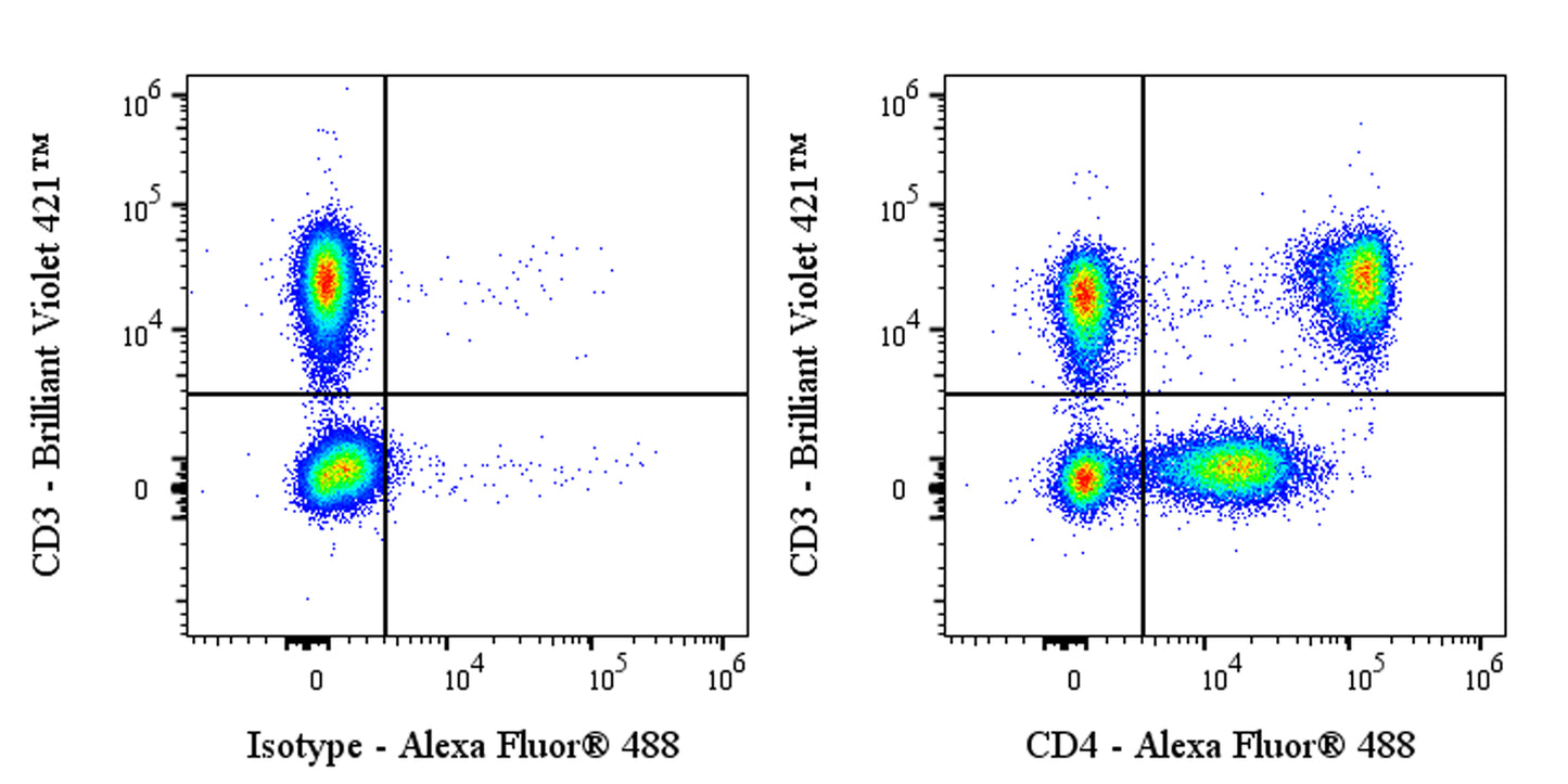 Alexa Fluor® 488 Mouse Anti-Human CD4 Antibody (13B8.2)