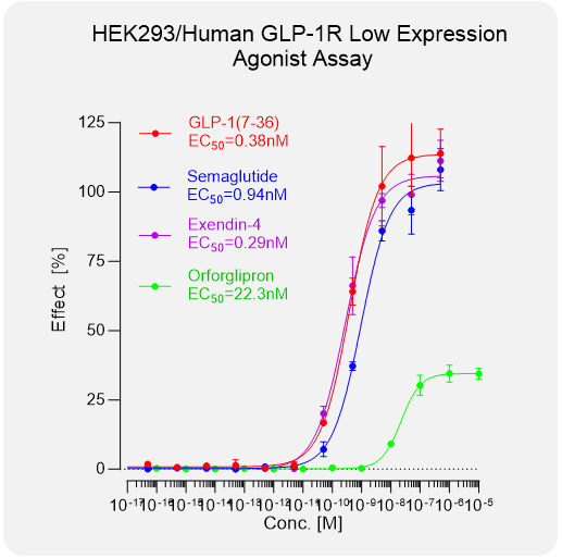 HEK293 Human GLP-1R Low Expression Stable Cell