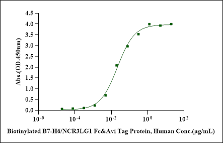 Biotinylated B7-H6/NCR3LG1 Fc&Avi Tag Protein, Human