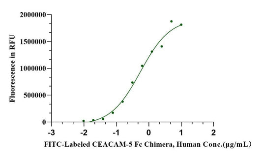 FITC-Labeled CEACAM-5/CD66e Fc Chimera Protein, Human