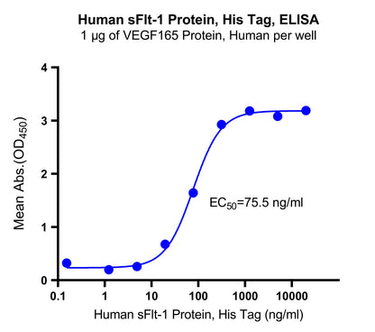 Human sFlt-1 Protein, His Tag