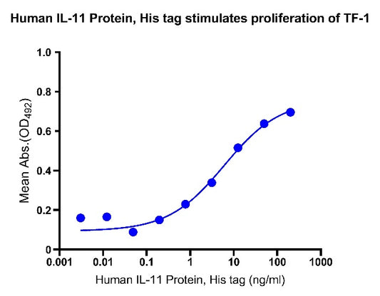 Human IL-11 Protein, His tag