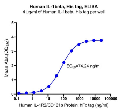 Human IL-1beta, His tag
