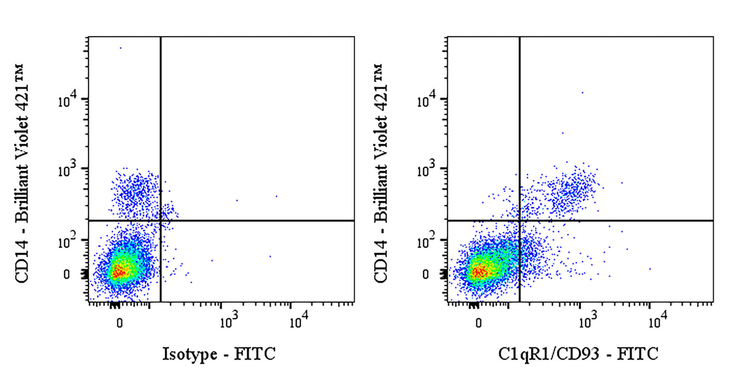 FITC Mouse Anti-Human C1qR1/CD93 Antibody (VIMD)
